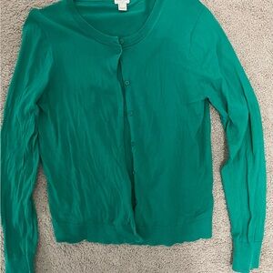 J. Crew Green Caryn Cardigan
